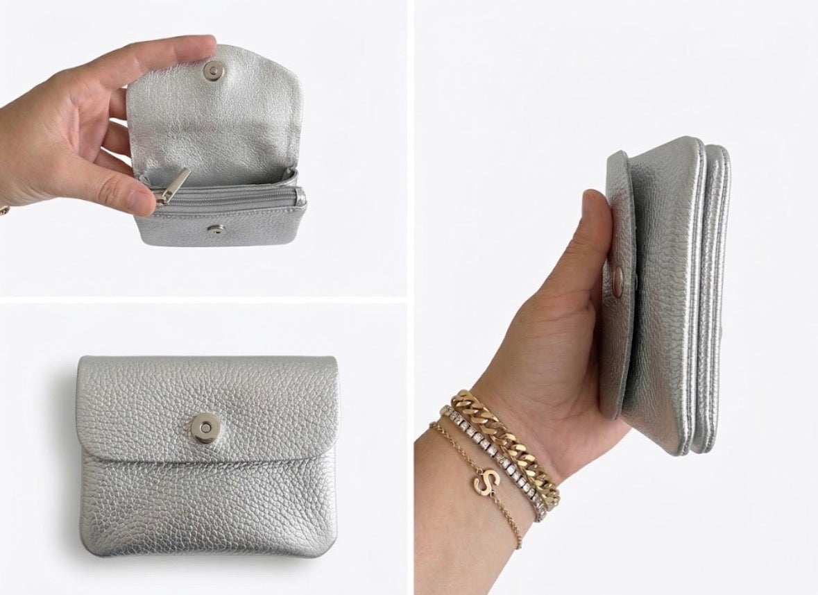 Borsellino mini in Vera Pelle Martellata – Eleganza e Praticità in Misura Tascabile