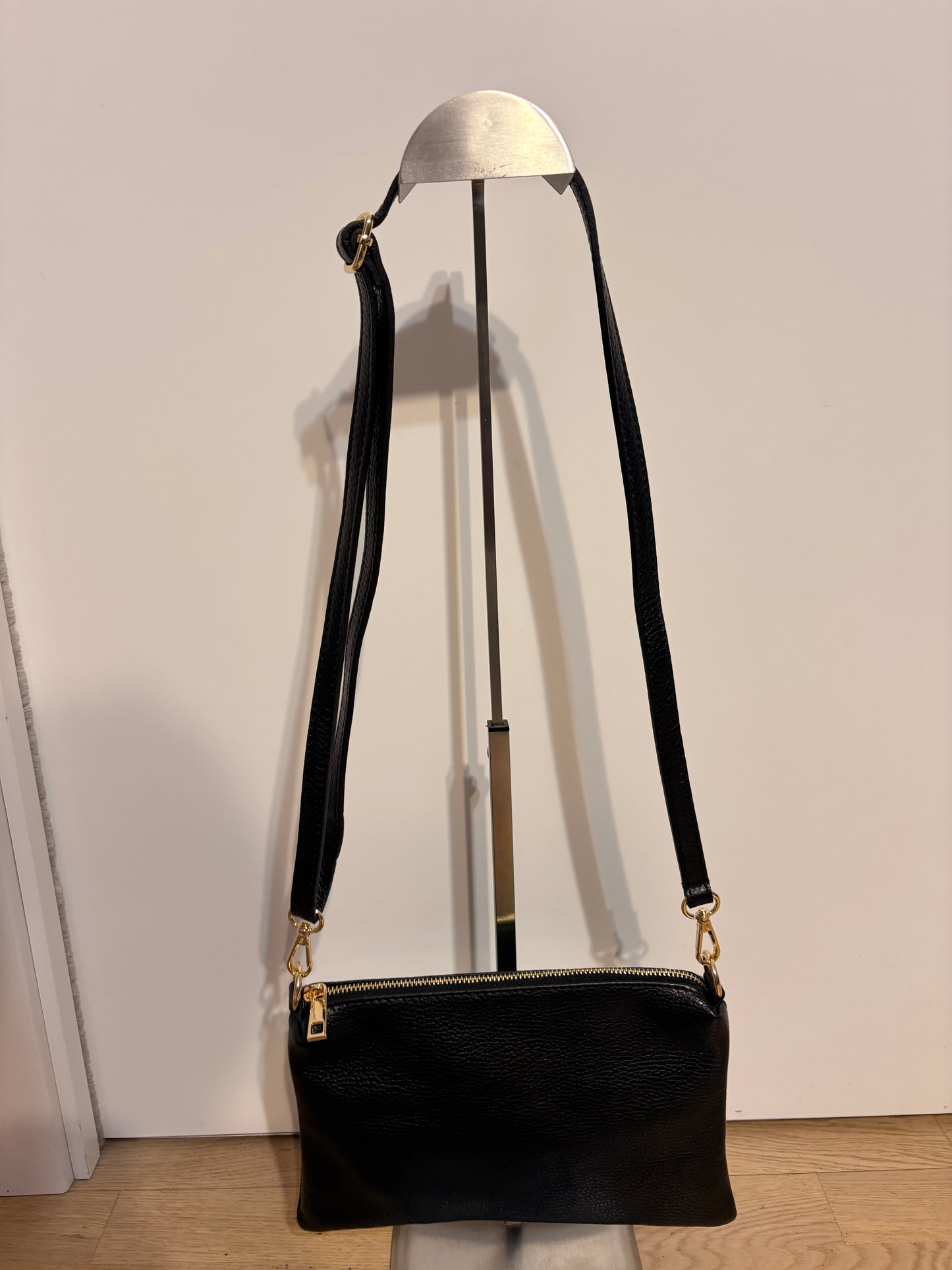 Borsa 'Selly' in Vera Pelle Nera