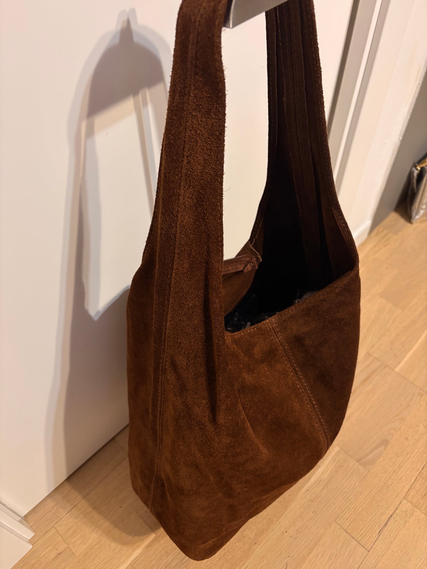 Borsa ‘Cioccolatino’ in Vera Pelle Camoscio