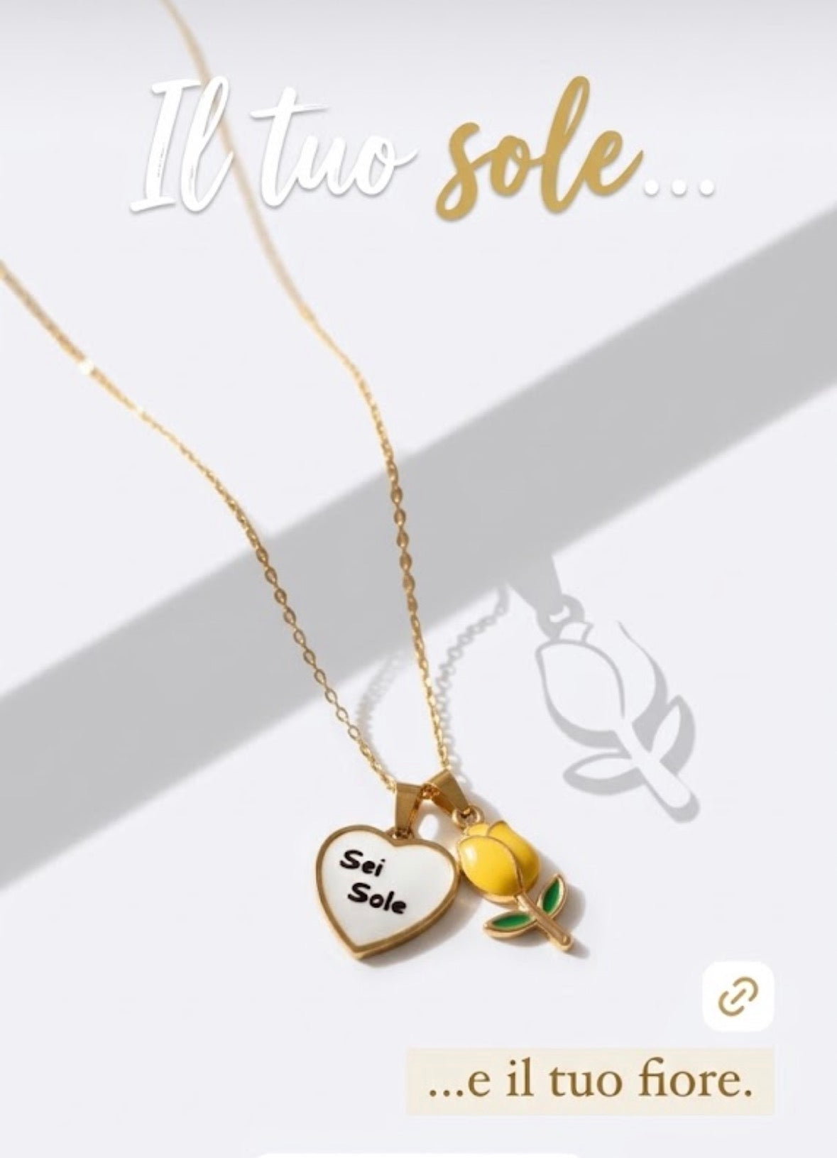 Collana “Sei sole” con tulipano giallo