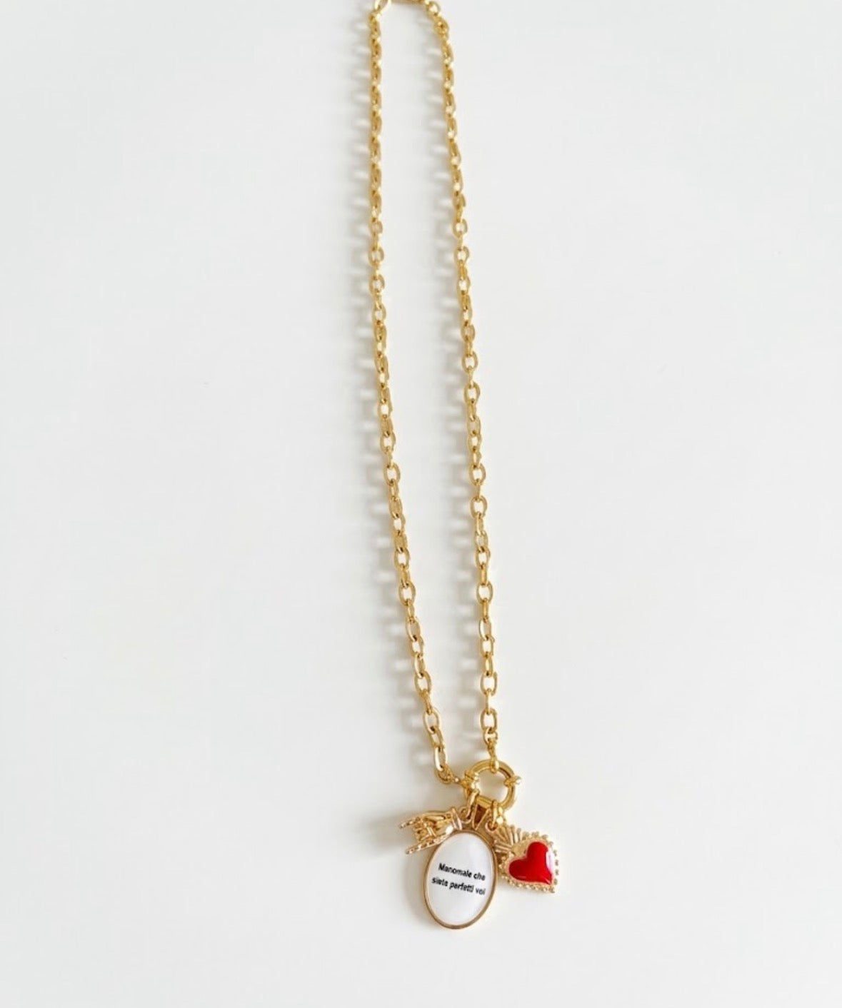 Collana "Menomale Che Siete Perfetti Voi" con Charms