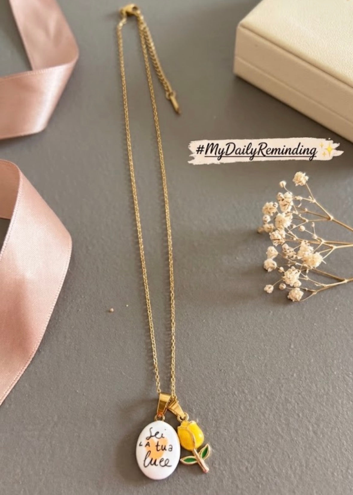 Collana "Sei la tua luce" con Pendente Tulipano