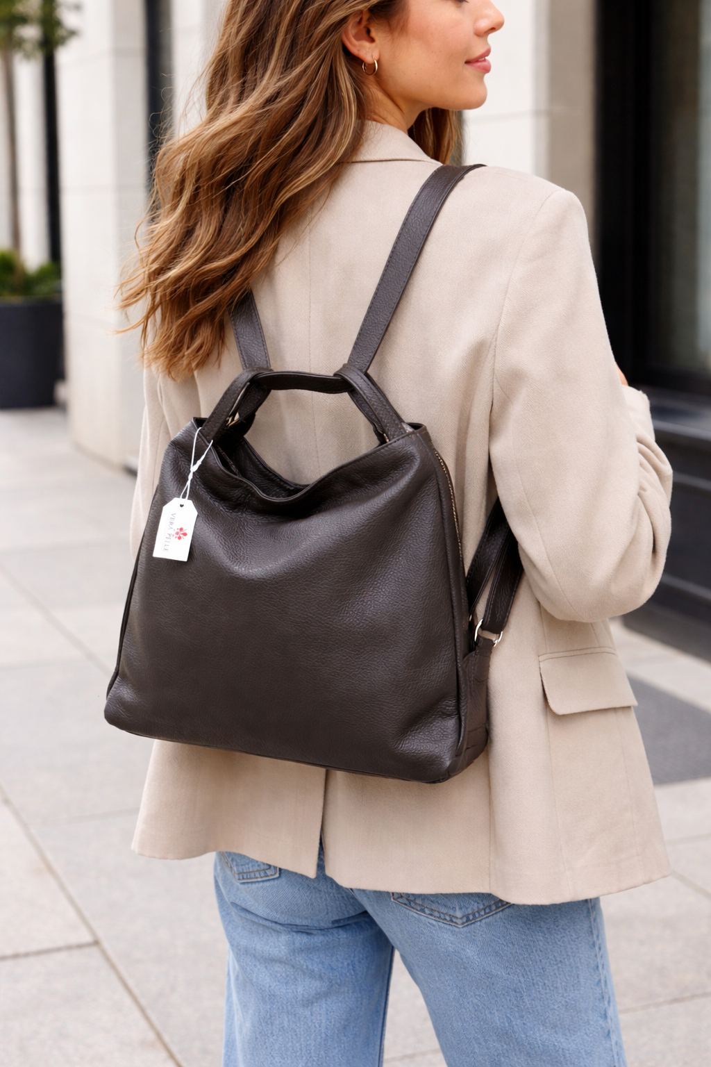 Borsa ‘Change’ in Vera Pelle Marrone