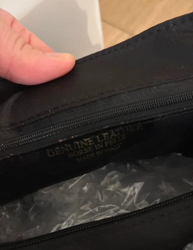 Borsa ‘laPostina’ in Vera Pelle Marrone PICCOLA