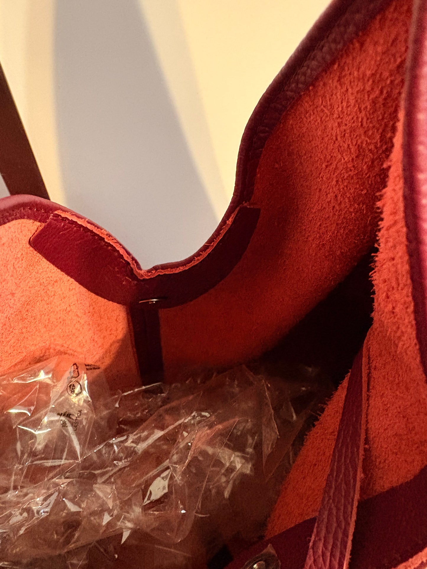 Borsa Hobo 'Vu' Bordeaux in Vera Pelle