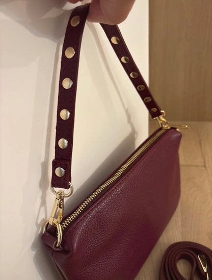 Borsa 'Selly' in Vera Pelle Bordeaux