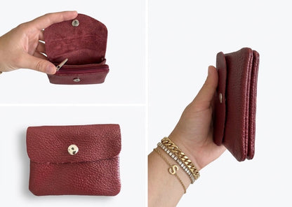 Borsellino mini in Vera Pelle Martellata – Eleganza e Praticità in Misura Tascabile