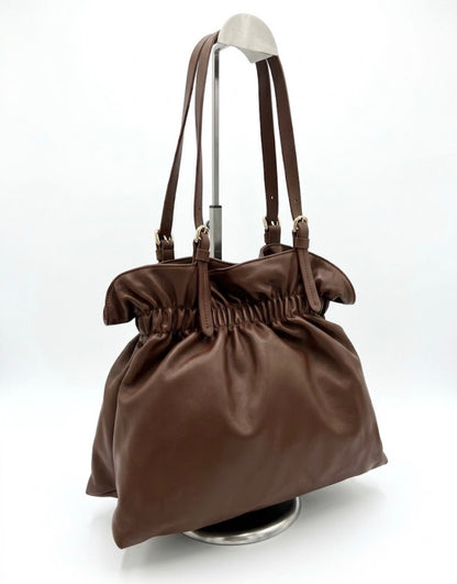 Borsa Ruches in pelle  Marrone