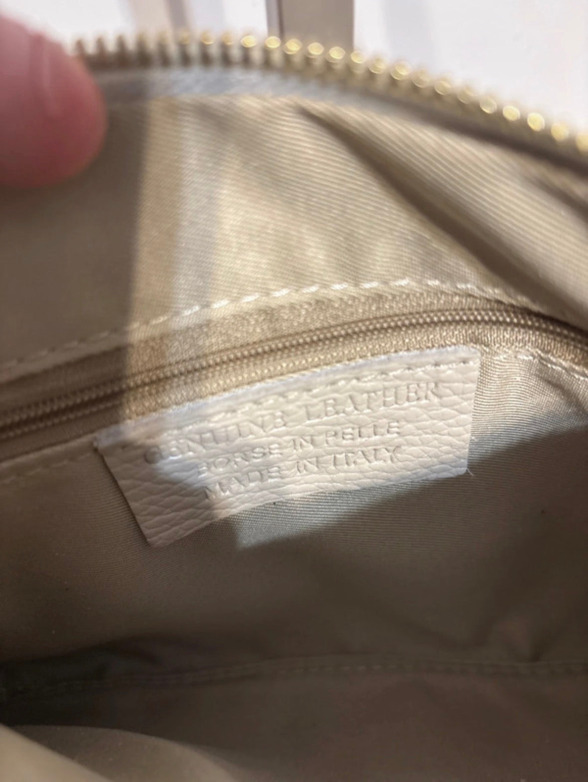 Borsa 'Selly' in Vera Pelle Argentata