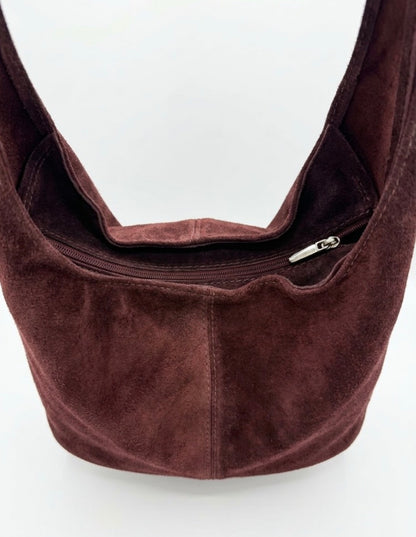 Borsa Hobo in Camoscio – Bordeaux