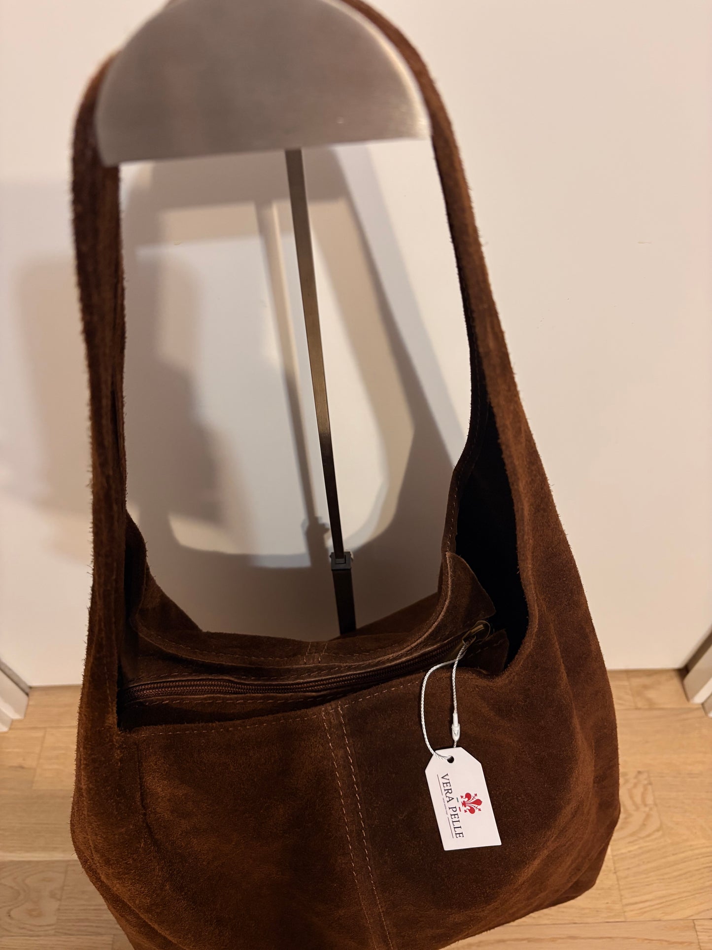 Borsa ‘Cioccolatino’ in Vera Pelle Camoscio