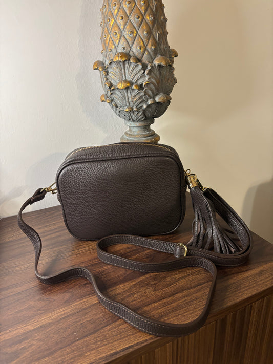 Borsa a Tracolla in Pelle Martellata