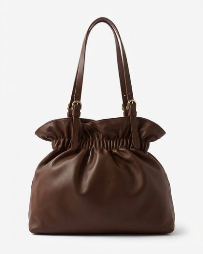 Borsa Ruches in pelle  Marrone