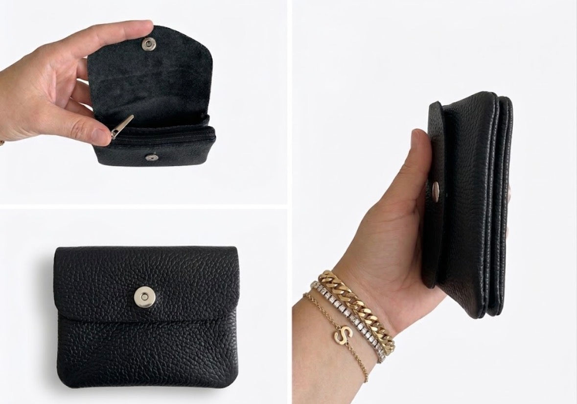 Borsellino mini in Vera Pelle Martellata – Eleganza e Praticità in Misura Tascabile