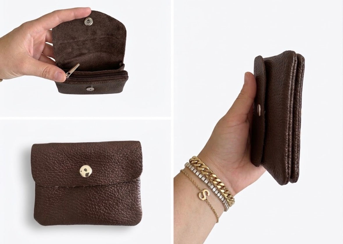Borsellino mini in Vera Pelle Martellata – Eleganza e Praticità in Misura Tascabile