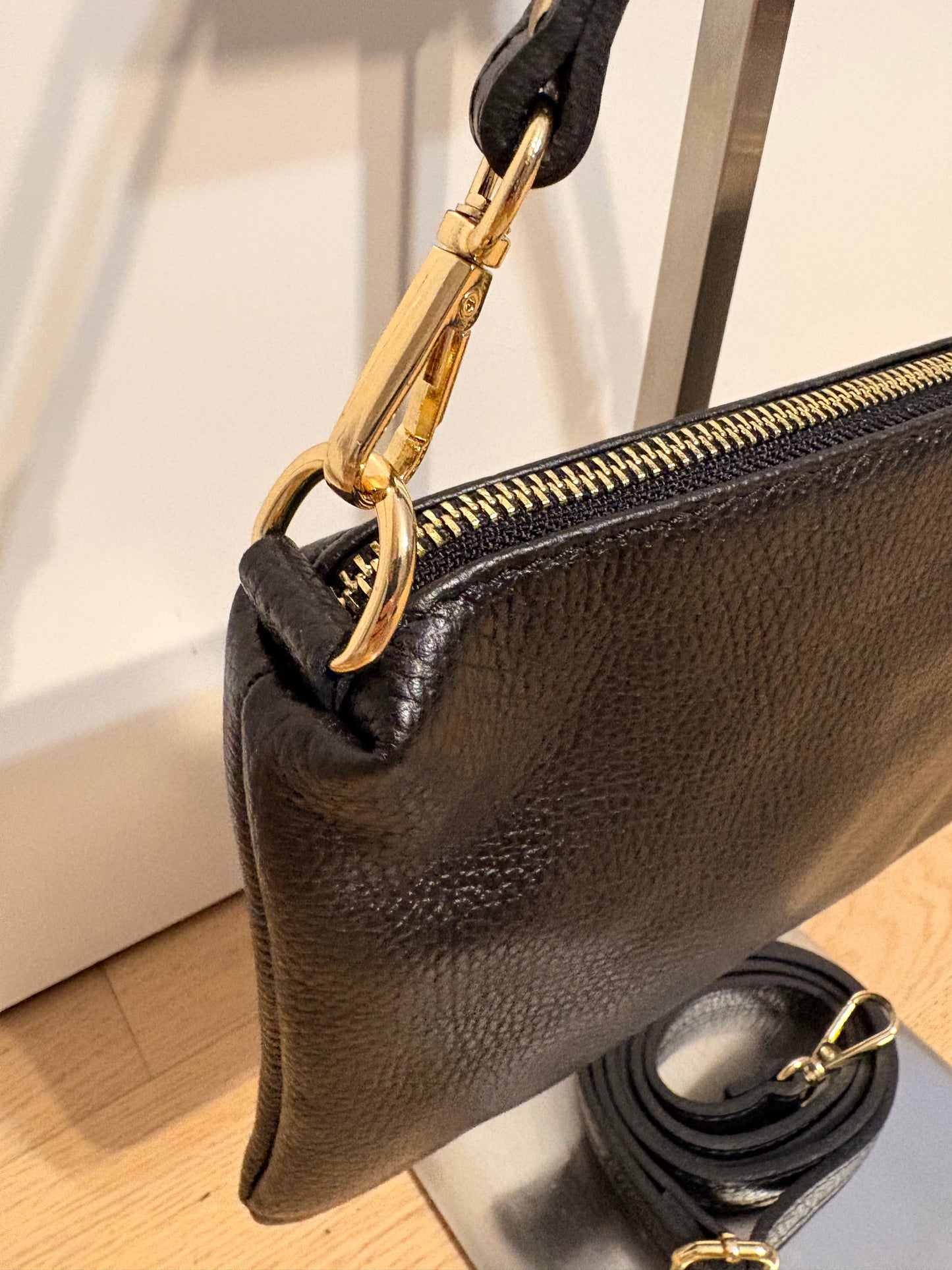 Borsa 'Selly' in Vera Pelle Nera