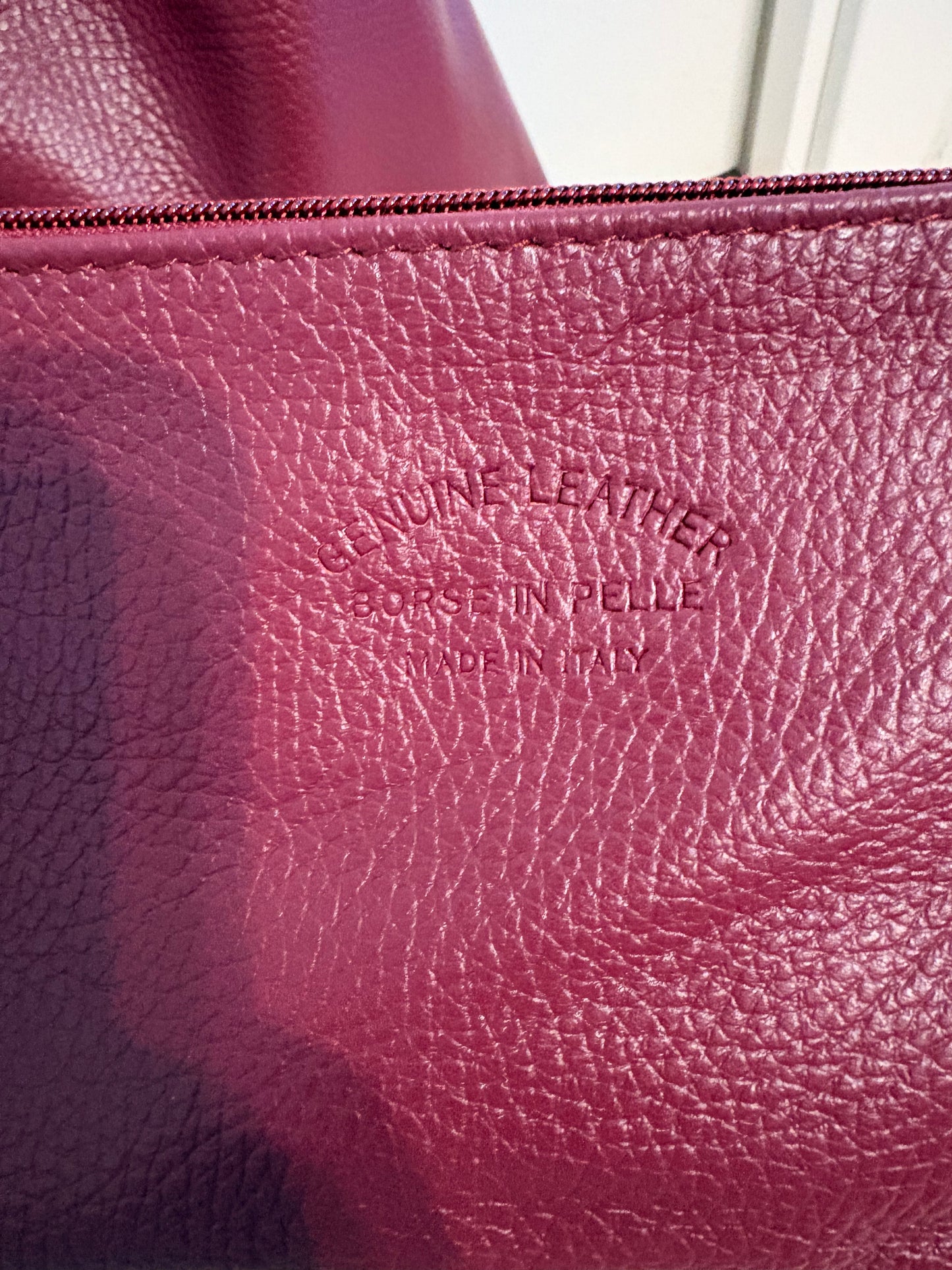 Borsa Hobo 'Vu' Bordeaux in Vera Pelle