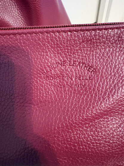 Borsa Hobo 'Vu' Bordeaux in Vera Pelle