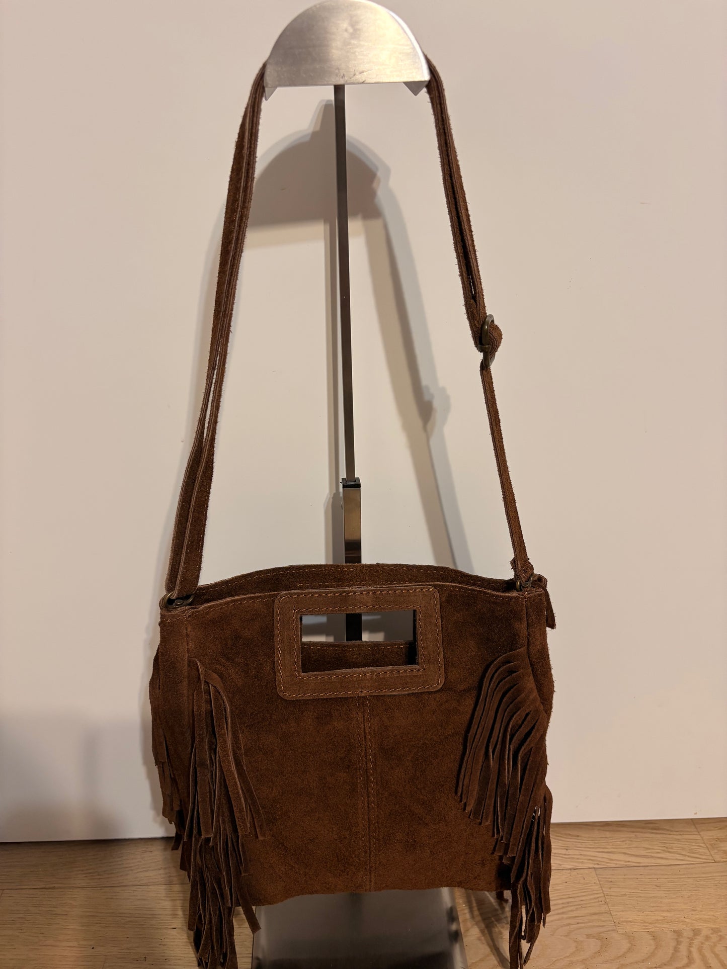 Borsa 'laMajeSuper' Marrone  in Vera Pelle