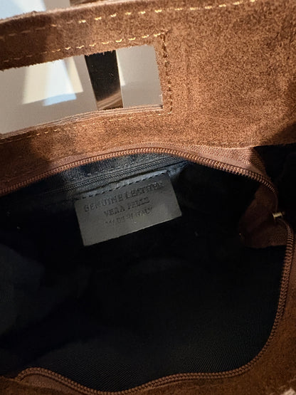 Borsa 'laMajeSuper' Marrone  in Vera Pelle