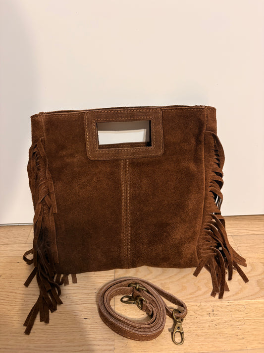 Borsa 'laMajeSuper' Marrone  in Vera Pelle