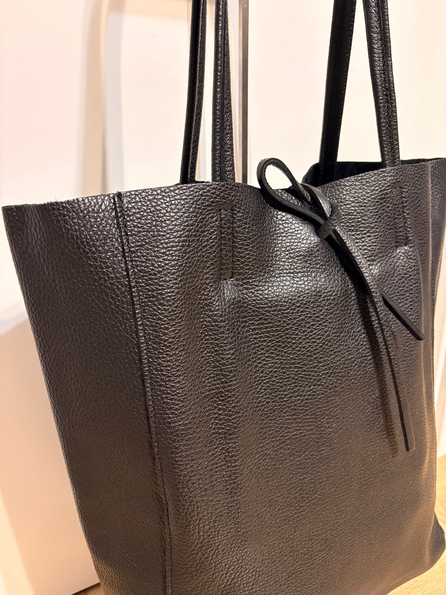 Borsa in Vera Pelle 'La Roch' Colore Nero