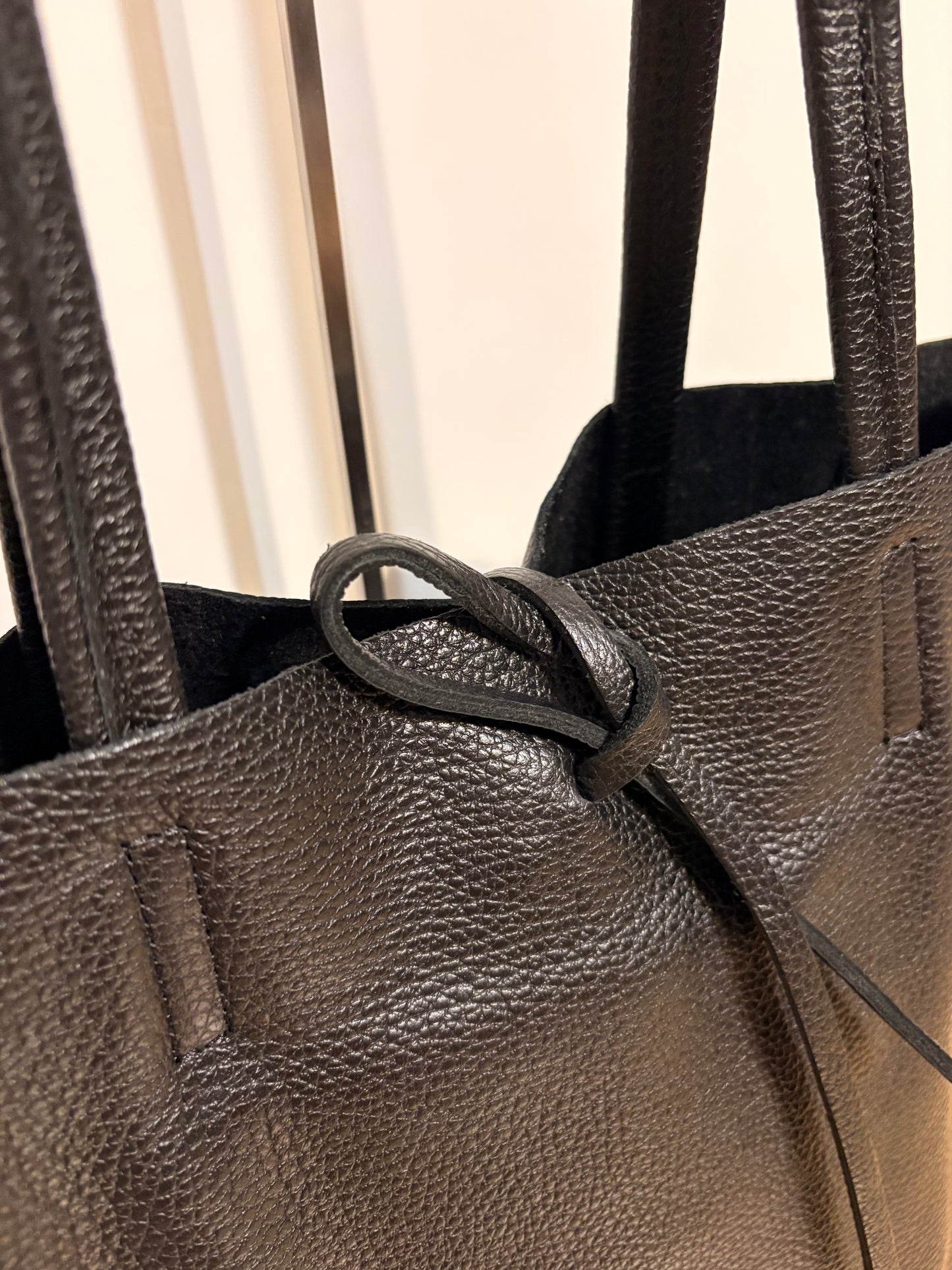 Borsa in Vera Pelle 'La Roch' Colore Nero