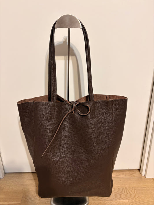 Borsa in Vera Pelle 'La Roch' Colore Testa Moro