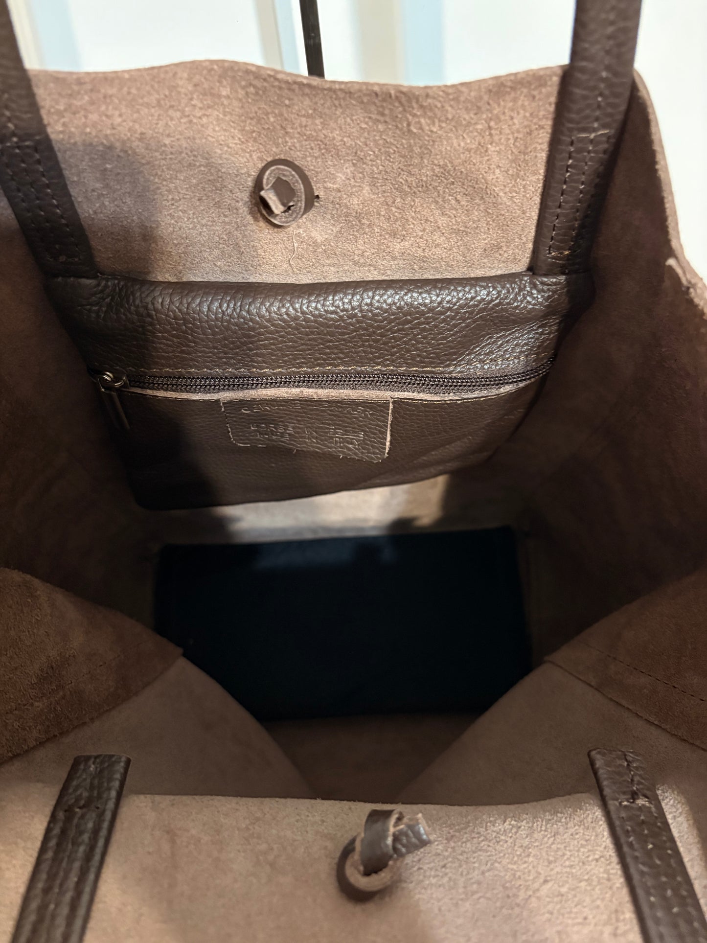 Borsa in Vera Pelle 'La Roch' Colore Testa Moro