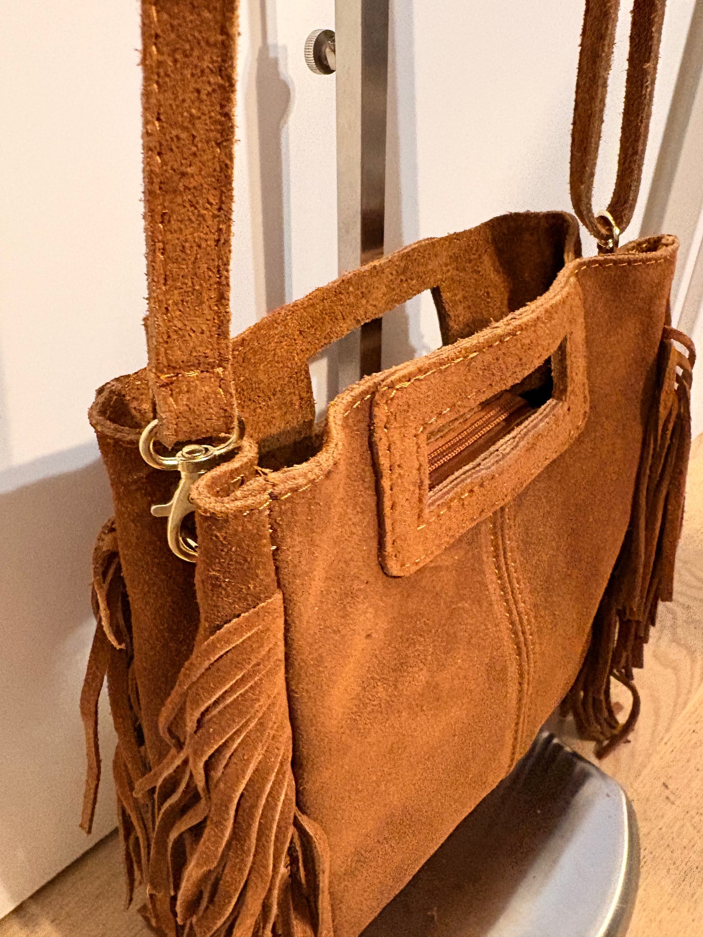 Borsa 'laMajeMedium' color Cuoio in Vera Pelle