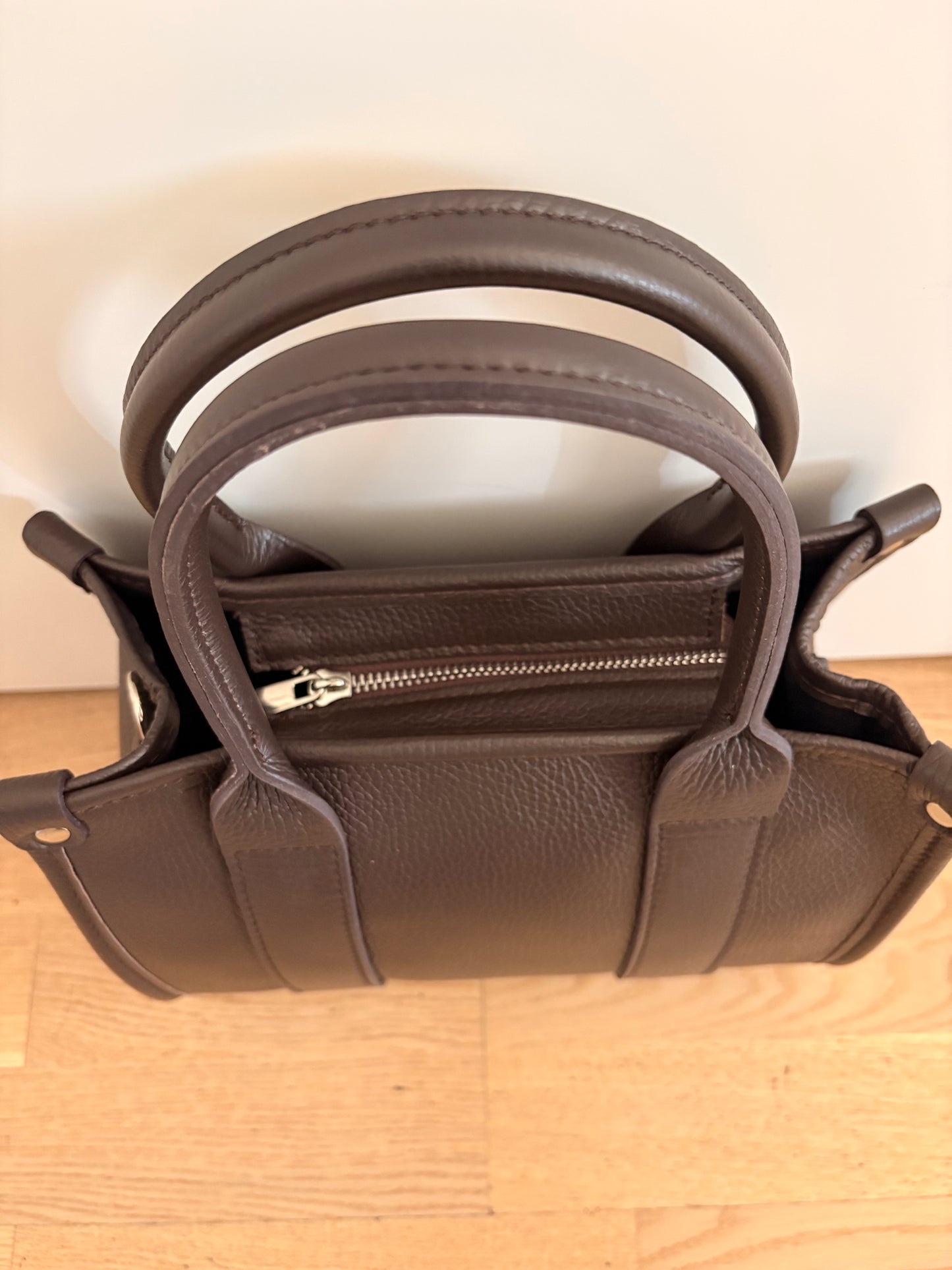 Borsa ‘Paris’ in Vera Pelle Marrone