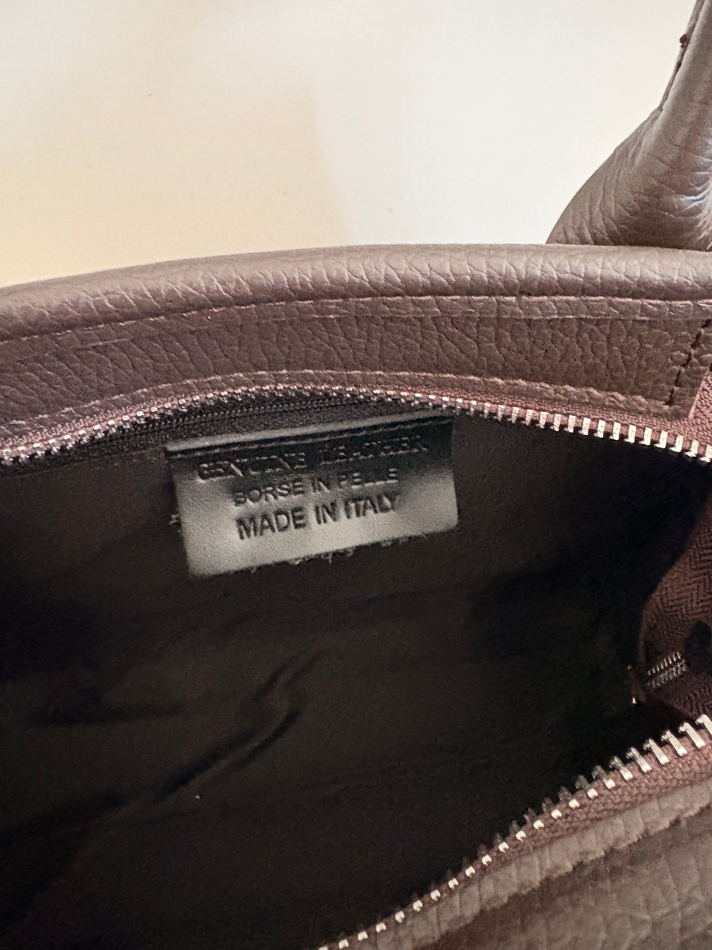 Borsa ‘Paris’ in Vera Pelle Marrone