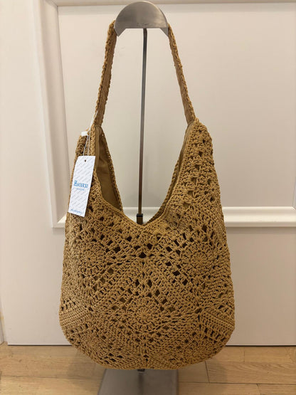 Borsa Hobo Uncinetto/Crochet beige cammello